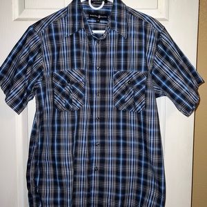 Beverly Hills Polo Club plaid shirt sleeve Mens shirt size Medium